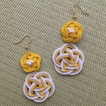 水引 和 Spring yellowピアス  着物や浴衣に。 
