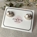＊結婚式・入学式＊ 連パール　 樹脂ノンホールピアス（イヤリング/ピアス）