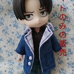 ポケット付きデニムコート(青) オビツ１１服 ねんどろいどどーる