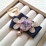 リボンとレジンのポニーフック