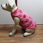 大型犬用服ピンク結晶柄