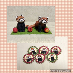 megu様ご注文品＊レッサーパンダのミニチュアとブローチ