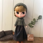 ネオブライス♡アウトフィット【アラン模様ニット&チェックスカート】