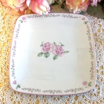 midiyuki21様専用オーダーサイト『Pink Rose』スクエアディッシュセット♥ポーセラーツ