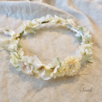 antique white 花かんむり（wide）キッズ・ベビー ラッピング無料