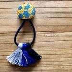 No.73 リバティおめかしタッセルへアゴム