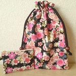 御朱印帳入れ巾着&小銭入れ＊和桜