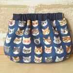 眼鏡にゃんこ＊10㎝バネ口金ポーチ