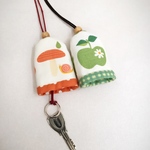 キーケース（キノコ・青りんご）