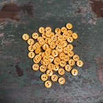 【10mm 厚さ3mm 80個】ペイント  ウッドボタン  ライトブラウン
