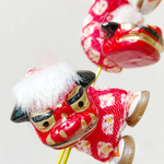 【新春🎍オススメ特別価格】 シェア花材☆獅子ピック レッド 2本セット