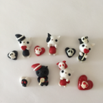 樹脂粘土動物デコパーツ