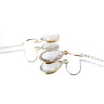 14KGF/ HEART CRYSTAL GOLD COPPER EARRINGS
