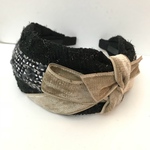 六丁目宝石箱さま専用♡ LINTON TWEED♡ベルベット結びリボンカチューシャ♡幅広♡2点