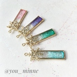 宇宙/雪の夜空ピアス/ノンホールピアス