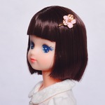 メタルフラワーヘアピン(ペールピンク)