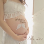 Welcome Baby&天使の羽【マタニティシール】(セット)
