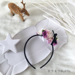 お嬢様のローズとベルベットリボンのカチューシャ