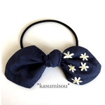 大人かわいい♡リボン刺繍ヘアゴム