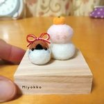小さなお正月飾り🍊スズメ