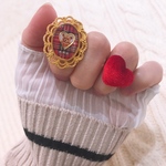 くまチェック♡リング