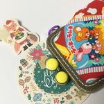 駄菓子パッケージ柄☆彡8.5cm縦長がま口ポーチ★レッド