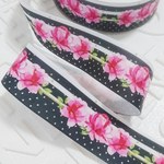 316【2m】38mm花柄グログランリボン amrbn