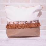 再販♡ホワイトベージュ⍤⃝フリンジオムツポーチ