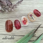 ▫▫ニュアンスローズnail▫▫<送料無料> ネイル ネイルチップ ニュアンスネイル ローズ 冬 花柄 成人式 卒業式