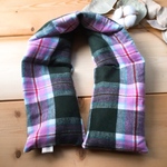 おこめカイロ（玄米＋ぬか）／肩用／黒ピンクチェック柄