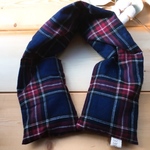 おこめカイロ（玄米＋ぬか）／肩用／タータンチェック紺色赤