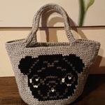 マルシェバッグ 黒パグ