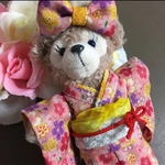 シェリーメイのお着物♪振袖♪ピンク♪ぬいぐるみバッチ用