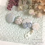 rupura様専用☆ミナペルホネン☆くるみボタンのバレッタ☆ヘアクリップ