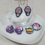 T様オーダー品＊パンジーピアス・他お取り置き分