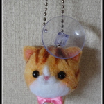 ＊ねこちゃん（黄）ボールチェーン吸盤付＊