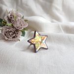 BIG  ⭐ STAR  ボタンリング💍アンティークゴールド
