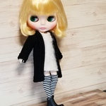 ロングカーディガン(黒)リカちゃんブライスの洋服