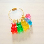 カラフル♪くまグミのじゃらじゃらキーリング　シアンジェリービーンズ