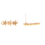 スリー スター ゴールド ピアス 4組８個