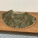 リバーシブルまんまるスタイ◎アンティークフラワー×チェック