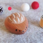 『新作』羊毛ピンクッション【針山】　しましまうりぼう　の　はりぼうず
