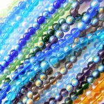 海・空・森のビーズ（ガラス）　8ｍｍ　アソート30個