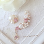 【1】お花 スワロフスキー♡ピアス＊イヤーカフ