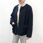 en-en・もこもこループ・エコファー・ジャケット・ネイビー