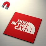 【マグネット】DOG IN CAR:レインボー角デザイン
