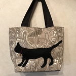 黒猫アップリケのミニトート②
