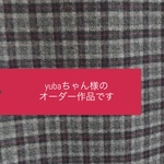 ウールチェックの袖口ギャザーチュニック