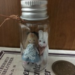 ボトルの中のアリスとうさぎのチャーム2♡ミニチュアドール♪
