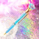 ゴールドキラキラボールペン アクアマリン